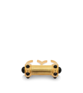 Anillo de latón y cabujones de cristal