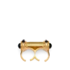Anillo de latón y cabujones de cristal Anillo de latón y cabujones de cristal