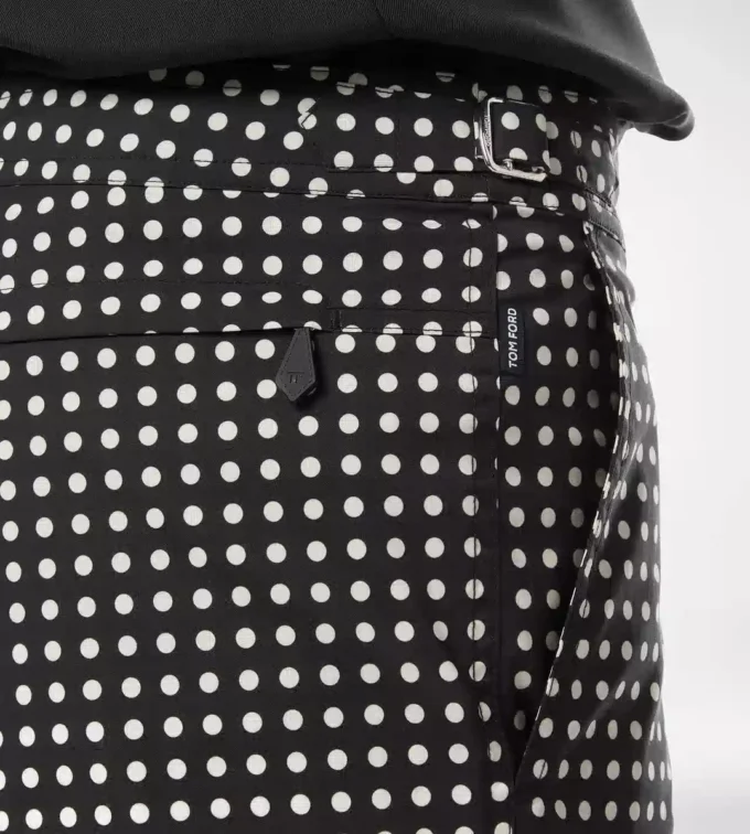 Bañador de nylon con estampado de lunares medianos