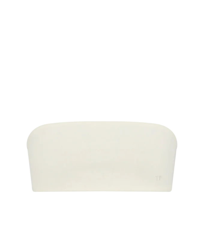 Bandeau sin tirantes con logotipo Tf bordado en tono