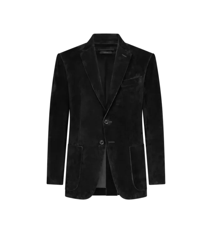 Blazer sartorial de ante de cachemira