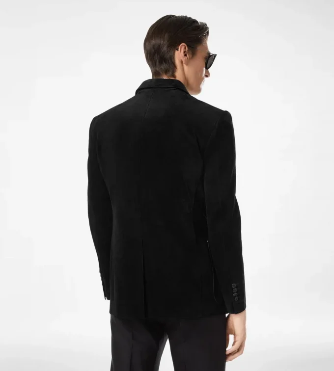 Blazer sartorial de ante de cachemira