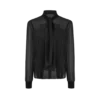 Blusa de manga larga con detalle plisado Blusa de manga larga con detalle plisado