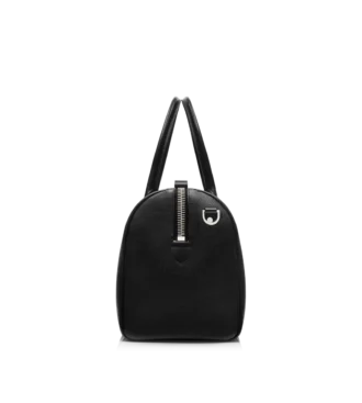 Bolsa de viaje mediana de piel granulada con abertura amplia