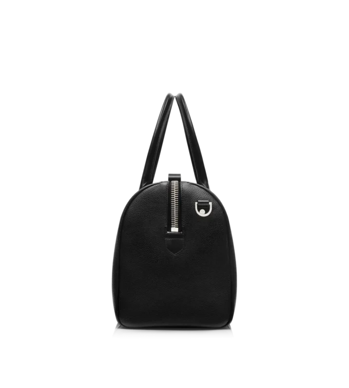 Bolsa de viaje mediana de piel granulada con abertura amplia Bolsa de viaje mediana de piel granulada con abertura amplia