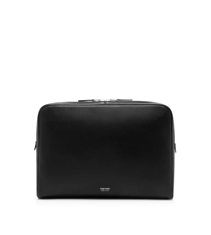 Bolsa minimalista para computadora portátil de piel granulada Bolsa minimalista para computadora portátil de piel granulada