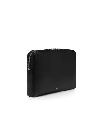 Bolsa minimalista para computadora portátil de piel granulada