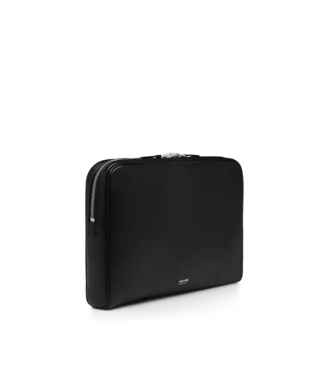 Bolsa minimalista para computadora portátil de piel granulada Bolsa minimalista para computadora portátil de piel granulada