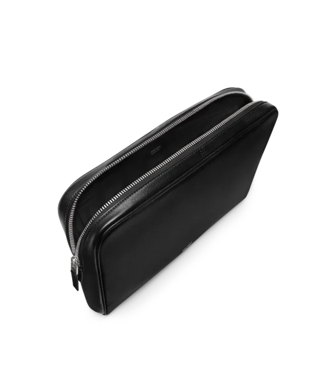 Bolsa minimalista para computadora portátil de piel granulada Bolsa minimalista para computadora portátil de piel granulada