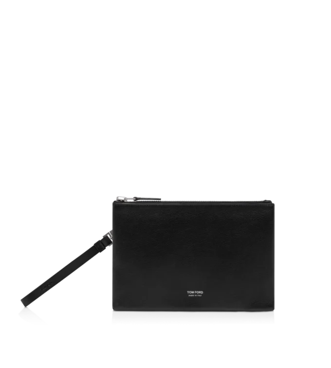 Bolsa minimalista y delgada de piel granulada con correa para la muñeca Bolsa minimalista y delgada de piel granulada con correa para la muñeca