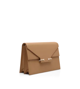 Bolso bandolera Aube de piel granulada flexible