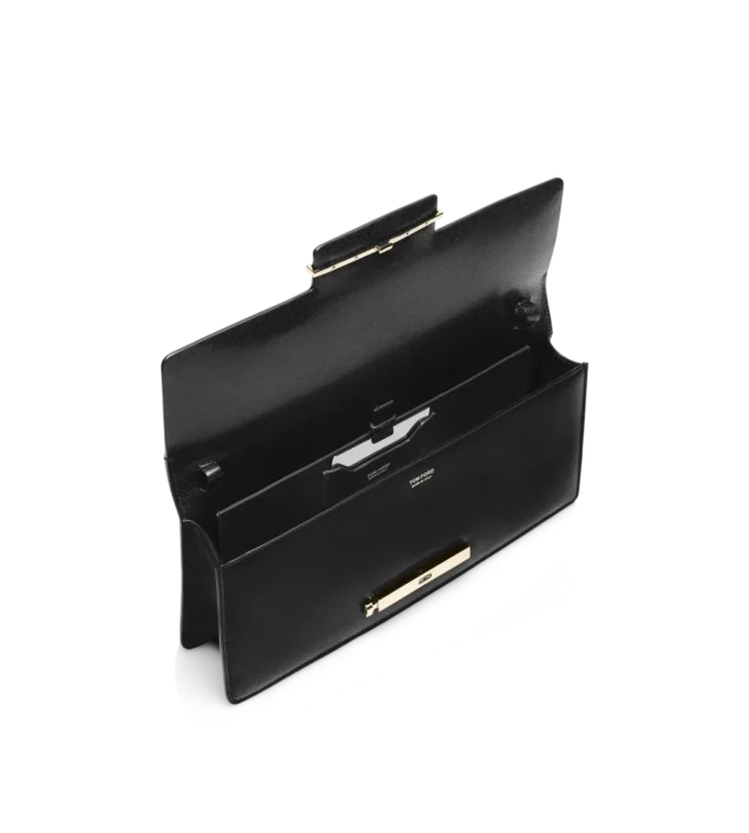 Bolso bandolera Aube E/W de piel granulada flexible