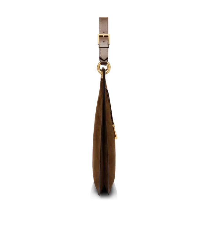 Bolso bandolera grande Tara de piel de ante y piel lisa Bolso bandolera grande Tara de piel de ante y piel lisa