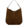 Bolso bandolera grande Tara de piel de ante y piel lisa Bolso bandolera grande Tara de piel de ante y piel lisa