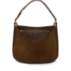 Bolso bandolera grande Tara de piel de ante y piel lisa Bolso bandolera grande Tara de piel de ante y piel lisa
