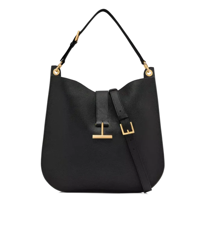 Bolso bandolera grande Tara de piel granulada Bolso bandolera grande Tara de piel granulada
