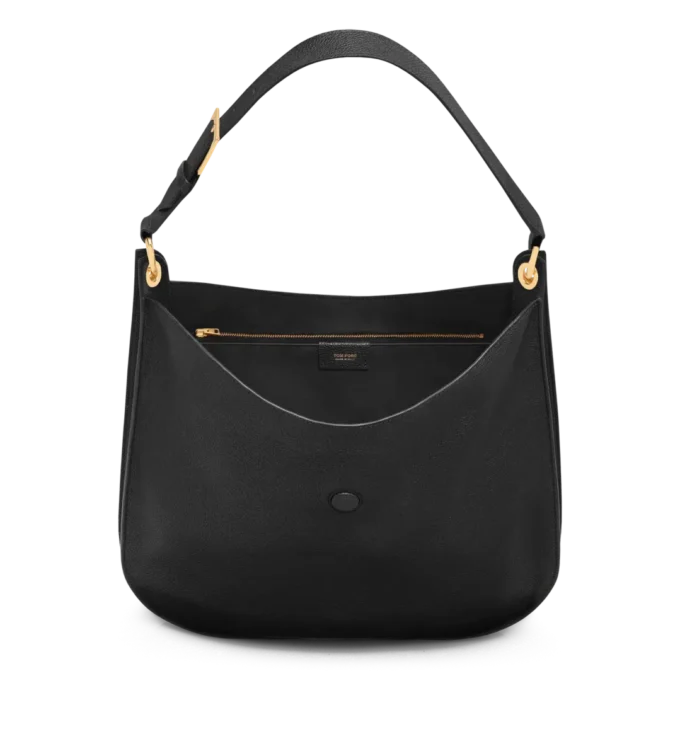 Bolso bandolera grande Tara de piel granulada Bolso bandolera grande Tara de piel granulada