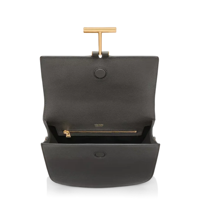 Bolso bandolera mediano Tara de piel granulada Bolso bandolera mediano Tara de piel granulada