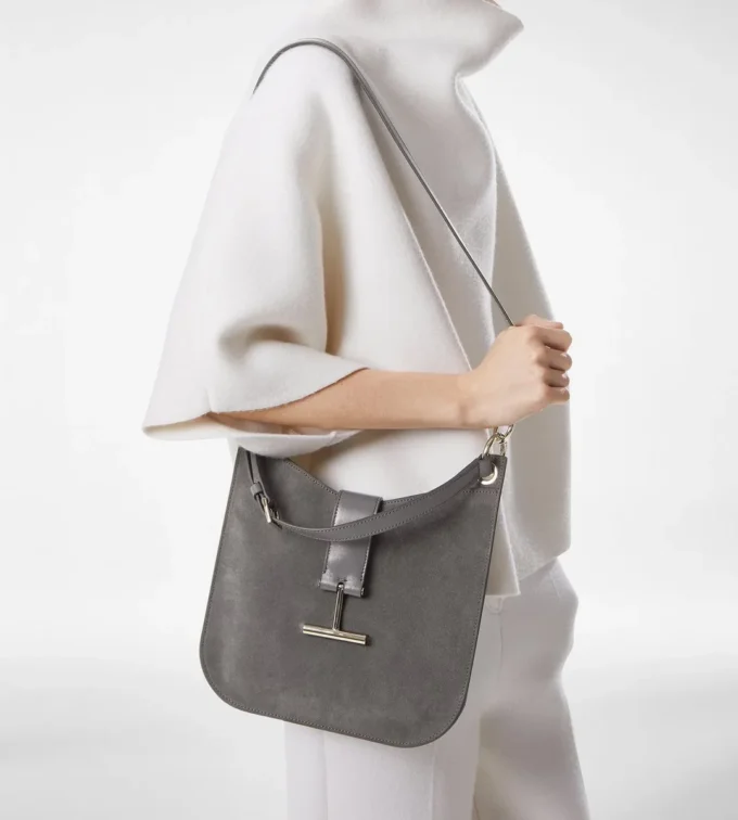 Bolso bandolera pequeño Tara de piel de ante Bolso bandolera pequeño Tara de piel de ante