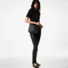 Bolso bandolera pequeño Tara de piel granulada Bolso bandolera pequeño Tara de piel granulada