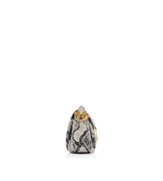 Bolso de hombro con cadena Tara de pitón estampado