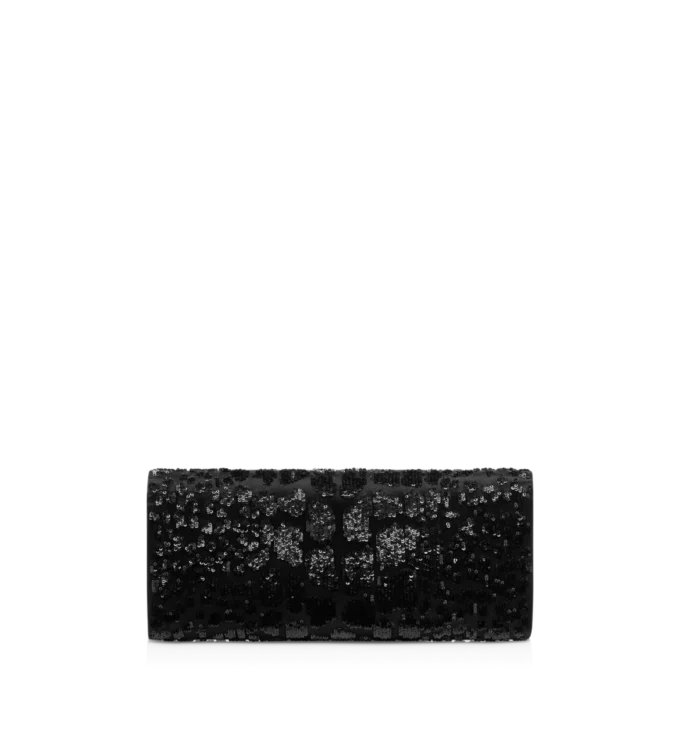 Bolso de mano Bar con bordado de lentejuelas efecto cocodrilo
