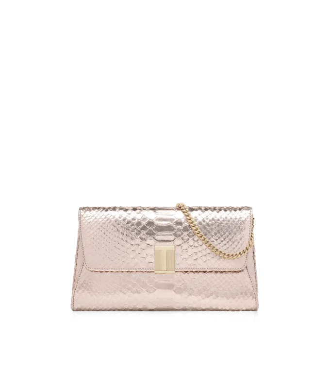 Bolso de mano Nobile laminado estampado de pitón Bolso de mano Nobile laminado estampado de pitón