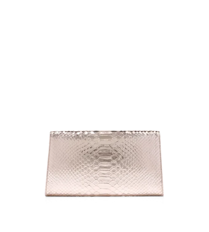 Bolso de mano Nobile laminado estampado de pitón Bolso de mano Nobile laminado estampado de pitón