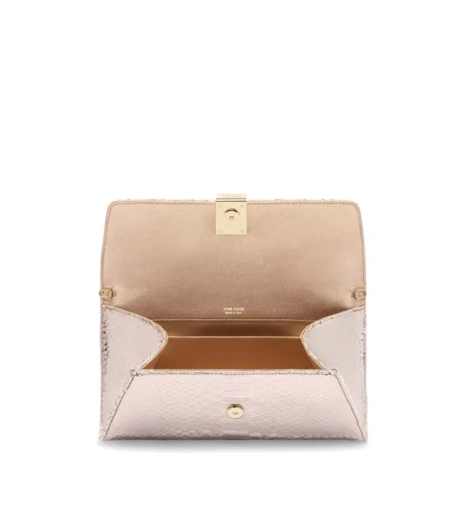 Bolso de mano Nobile laminado estampado de pitón Bolso de mano Nobile laminado estampado de pitón