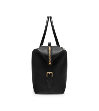 Bolso de viaje con hebilla lateral de piel lisa