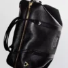 Bolso de viaje con hebilla lateral de piel lisa