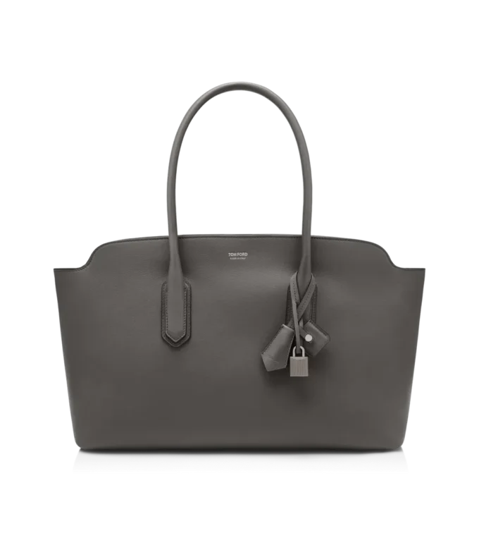 Bolso grande de hombro Alexander de piel natural granulada