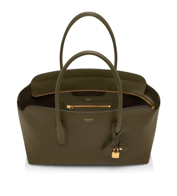 Bolso grande de hombro Alexander de piel natural granulada Bolso grande de hombro Alexander de piel natural granulada
