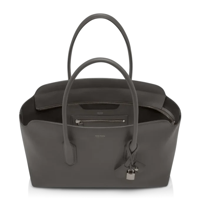 Bolso grande de hombro Alexander de piel natural granulada