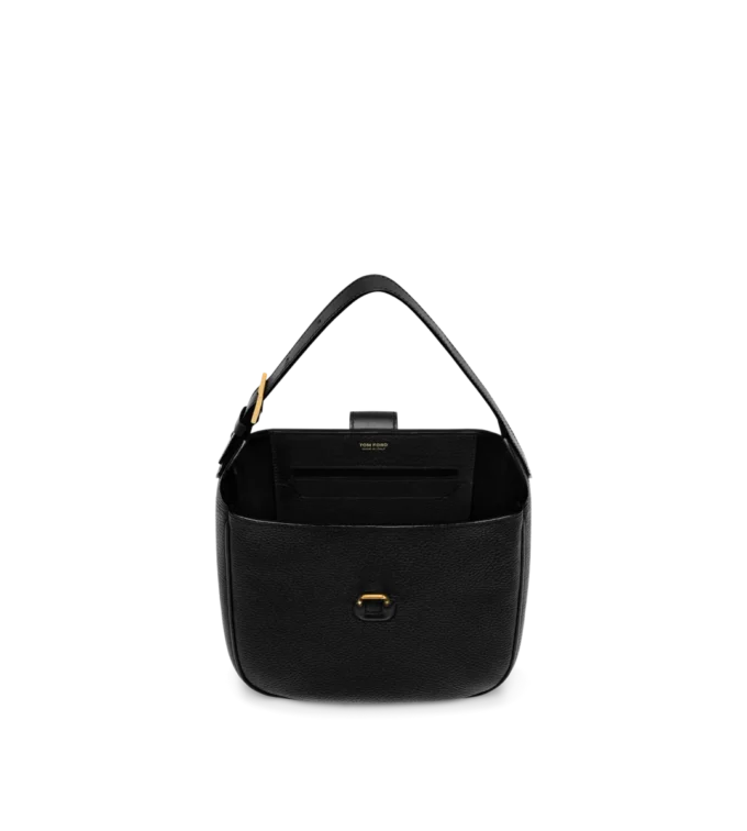Bolso hobo pequeño Monarch de piel granulada Bolso hobo pequeño Monarch de piel granulada