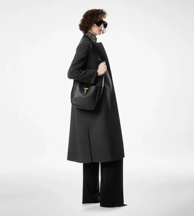 Bolso hobo pequeño Monarch de piel granulada Bolso hobo pequeño Monarch de piel granulada