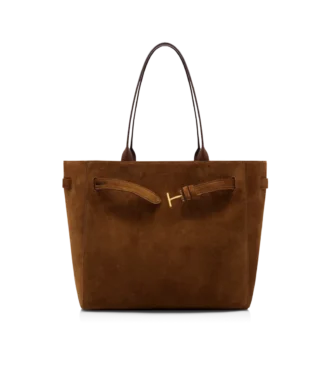 Bolso mediano Audrey de piel de ante