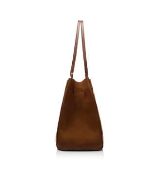 Bolso mediano Audrey de piel de ante