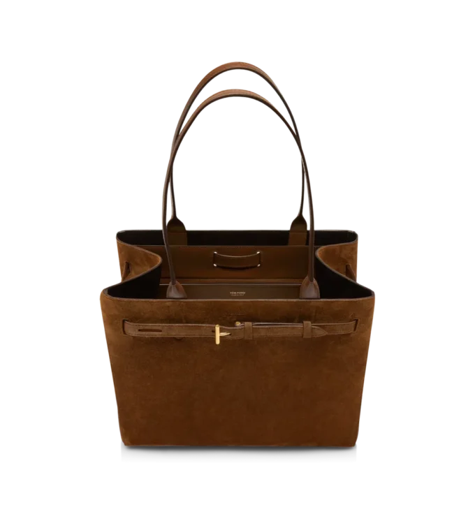 Bolso mediano Audrey de piel de ante Bolso mediano Audrey de piel de ante