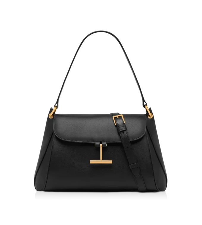 Bolso mediano de hombro Tara de piel natural
