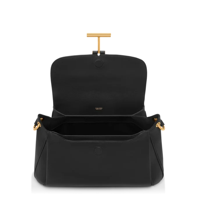 Bolso mediano de hombro Tara de piel natural