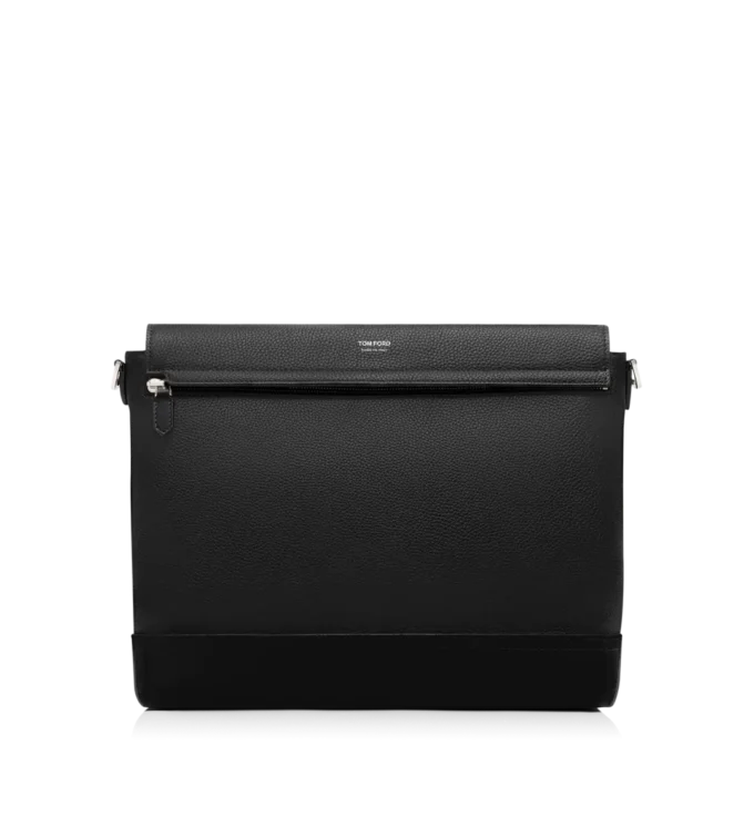 Bolso mensajero deportivo elegante de piel y ante Bolso mensajero deportivo elegante de piel y ante