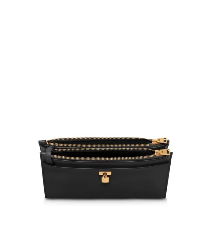 Bolso mini con candado de piel natural con correa