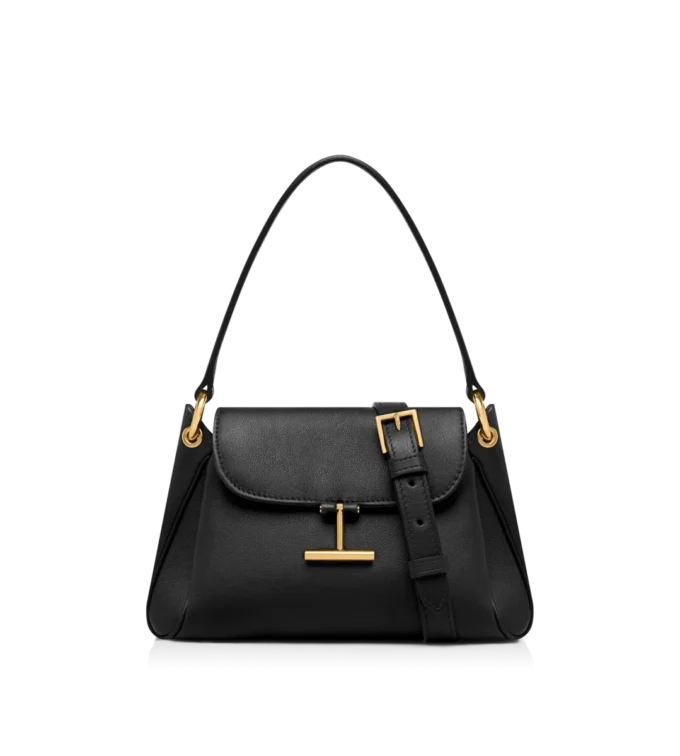 Bolso pequeño de hombro Tara de piel natural granulada