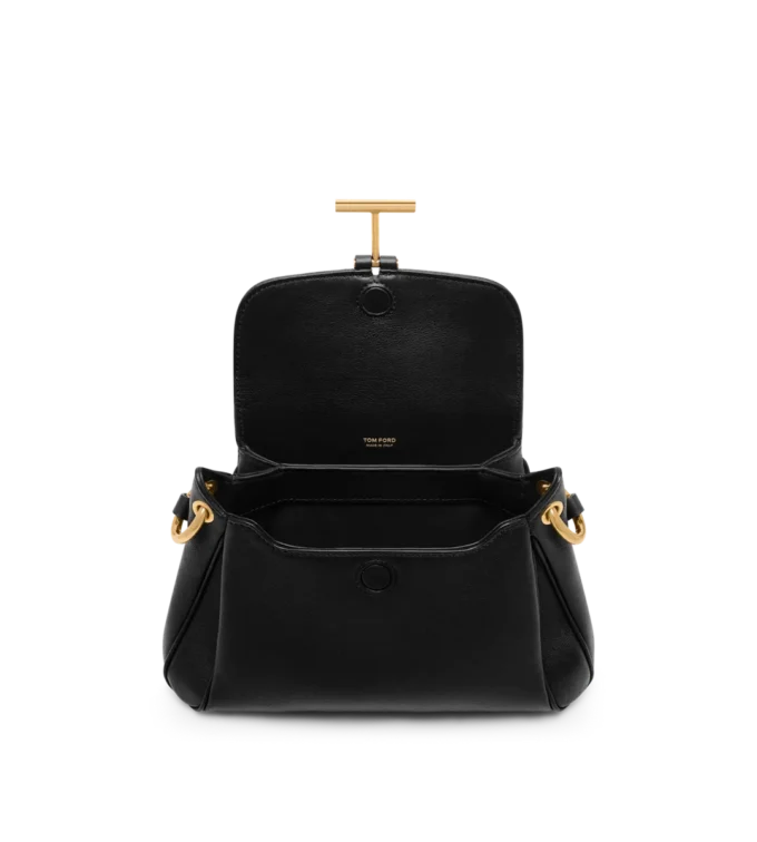 Bolso pequeño de hombro Tara de piel natural granulada