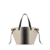 Bolso tote grande de jacquard a rayas Bolso tote grande de jacquard a rayas