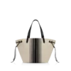 Bolso tote grande de jacquard a rayas Bolso tote grande de jacquard a rayas
