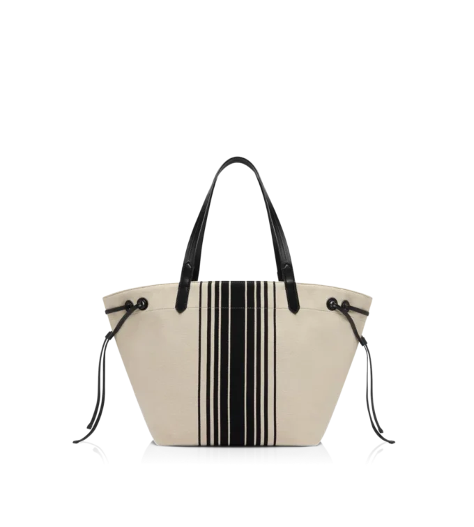 Bolso tote grande de jacquard a rayas Bolso tote grande de jacquard a rayas