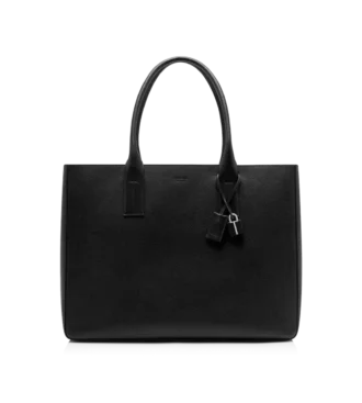 Bolso tote T-Line East-West de piel granulada