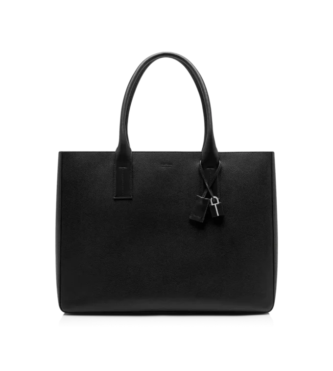 Bolso tote T-Line East-West de piel granulada Bolso tote T-Line East-West de piel granulada